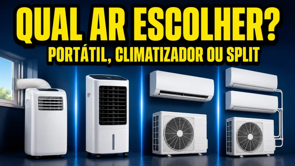 Comparação entre ar-condicionado portátil, split e multi split para casa ou apartamento