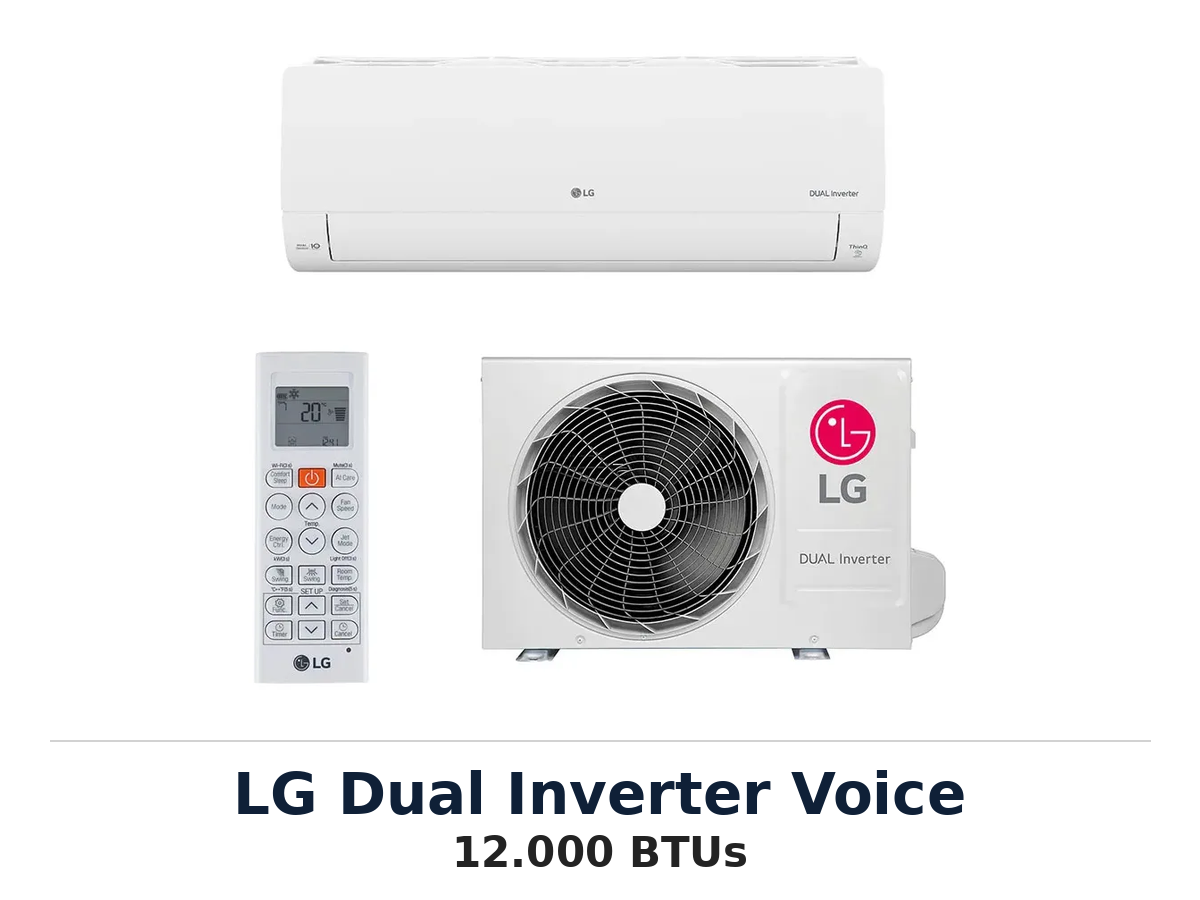 Ar-condicionado LG Dual Inverter Voice 12.000 BTUs