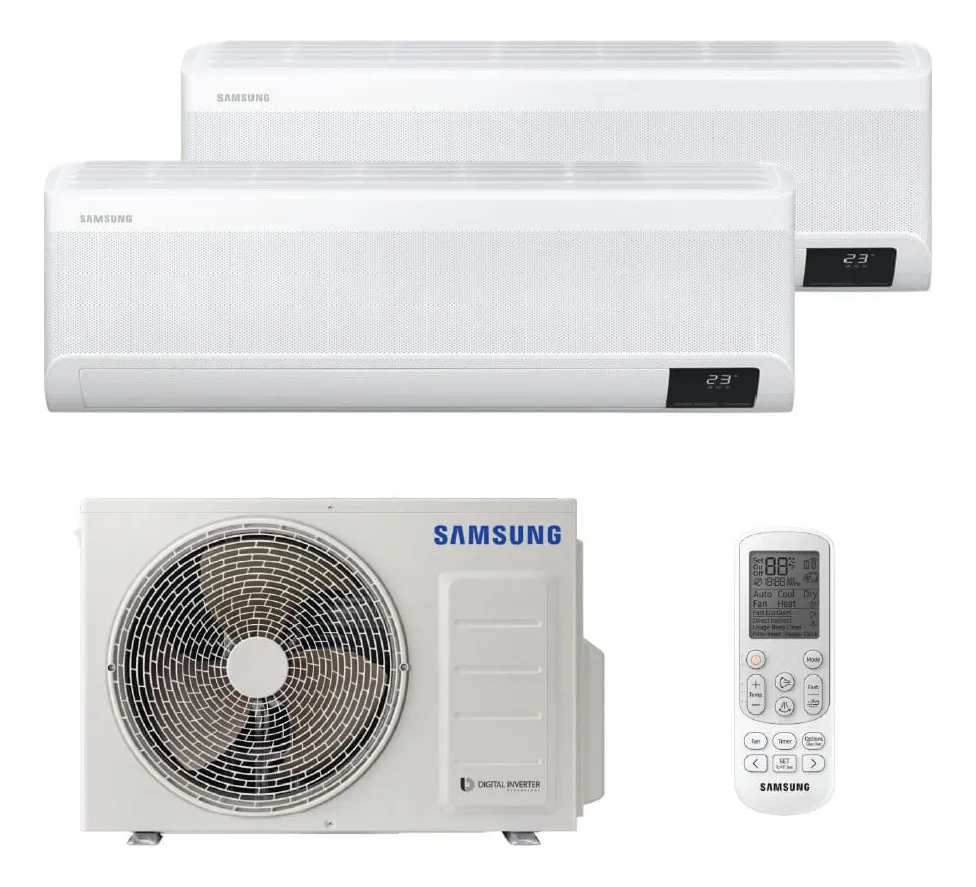 Ar-condicionado Samsung WindFree Multi Split para 2 ambientes com duas evaporadoras de 9.000 BTUs